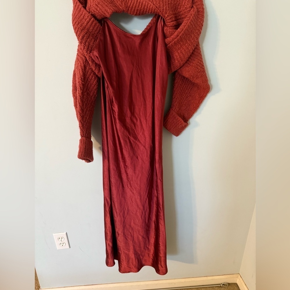 Anthropologie Mare Mare Layered Sweater Slip Dress | Size Large - NWOT - Picture 9 of 11